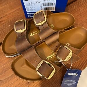 Arizona Big Buckle- Oiled Leather - Cognac - size 9/9.5 or 40